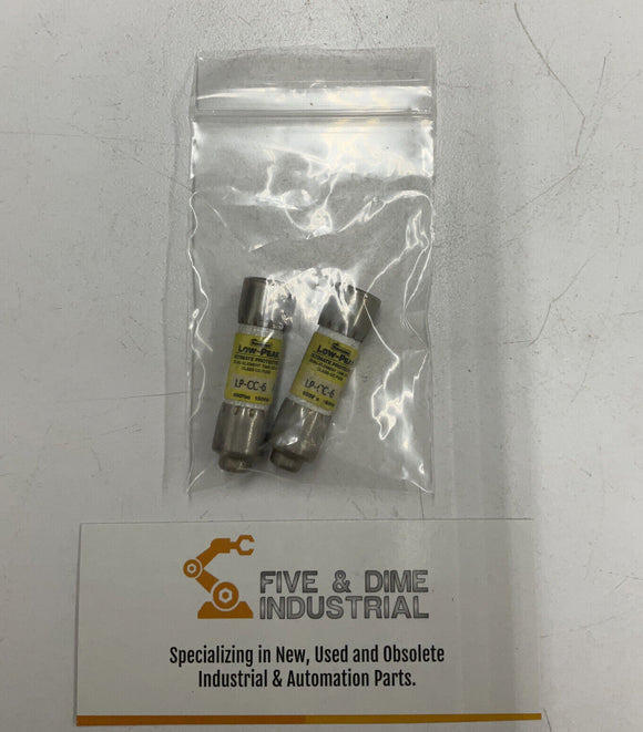 Bussmann Low-Peak LP-CC-6 Dual Element Time Delay 6A 600V Lot of 2