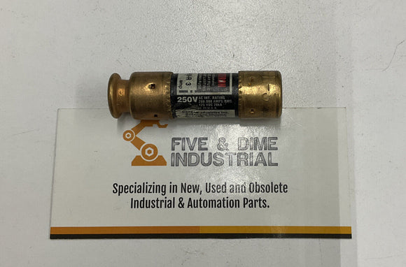 Bussmann Fusetron FRN-R-3  3A Fuse Lot of (3)