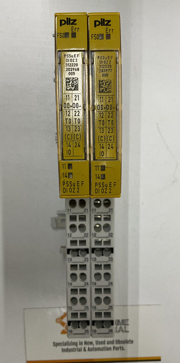 Pilz 312220 PSSu E F DI OZ 2 Digital I/O Module W/ Base Unit - 0