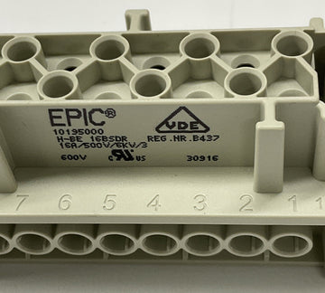 Epic 10.195000  H-BE 16-BS-DR 16-Pin Female Receptacle Insert - 0