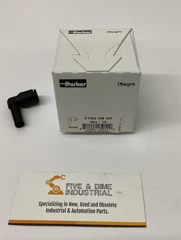 Parker Legris 3182-08-00 8mm Push to Connect Elbow Fitting Lot of 10