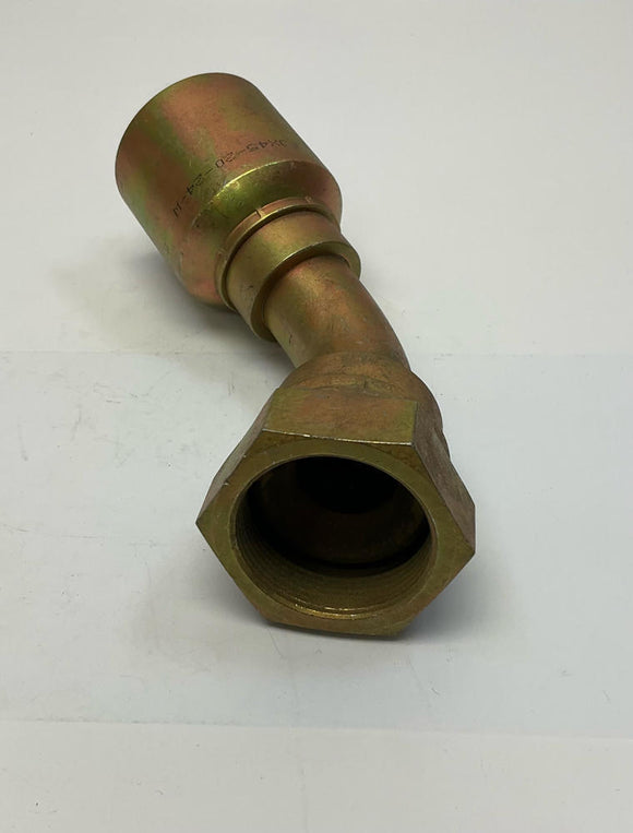 Kurt Hydraulics  FJX45-20-24-W 1-1/4'' Hose ID Crimp x 1/2'' JIC Female 45°