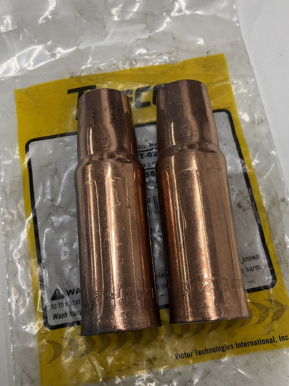 Victor Tweco EL24CT-62R Package of (2) Genuine Mig Welding Nozzle 0.625