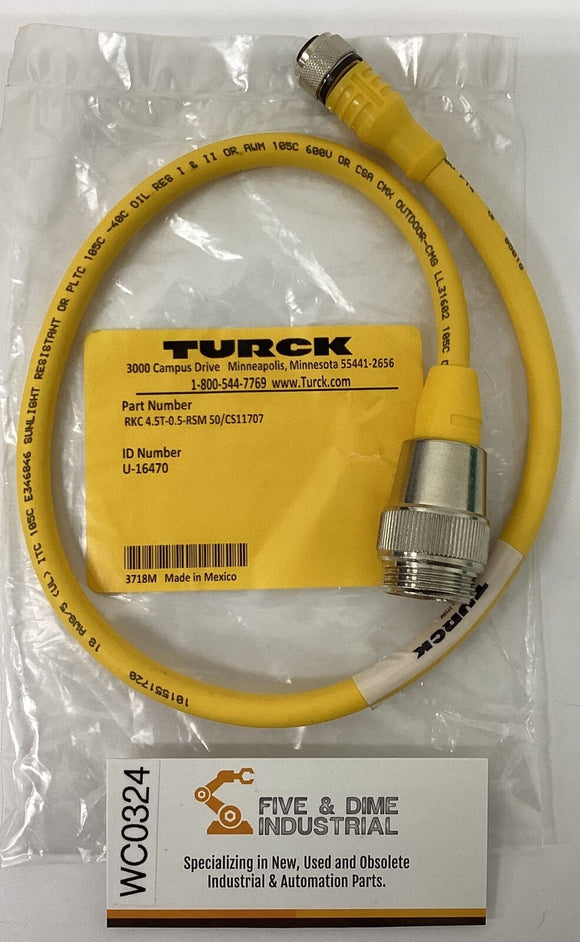 Turck RKC4.5T-0.5-RSM50/CS11707 Hybrid Cable U-16470