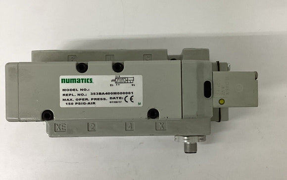 Numatics 353BA400M000061 24VDC Solenoid Valve w/ 1/2'' NPT Base
