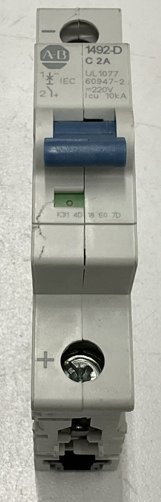 Allen Bradley 1492-D1C020 2 Amp Din Rail Circuit Breaker