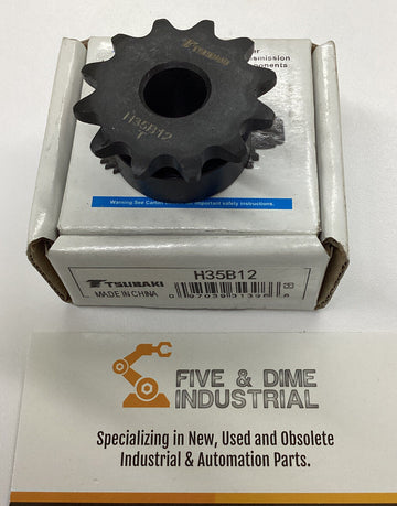 Tsubaki H35B12  Bore to Size Sprocket 1/2" Bore 12 Teeth