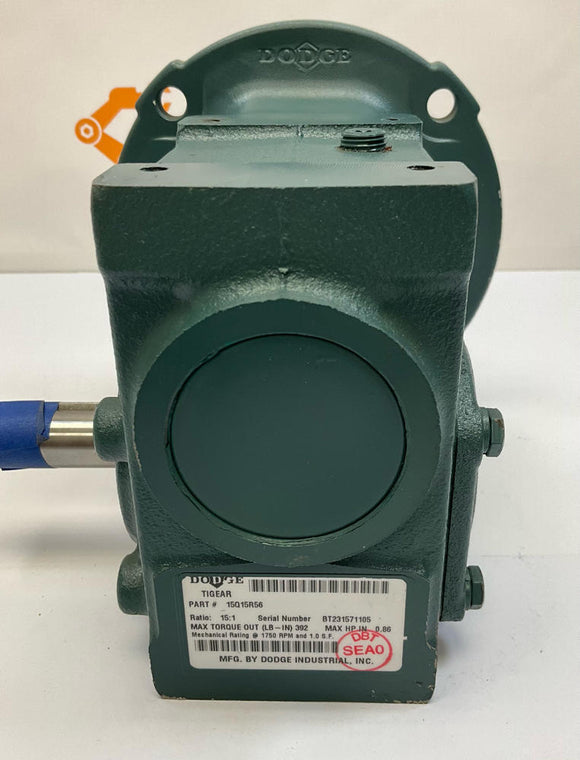 Dodge Tigear 15Q15R56 15:1 Gear Reducer 3/4" Output Shaft