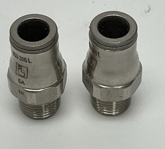 Legris 3805 56 11  Push Connector SS-316 1/4" OD Tube x 1/8" MNPT 2-Pack