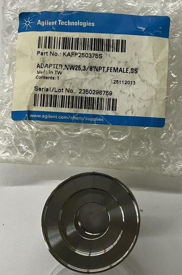 Agilent KAFP250375S Stainless Adapter 3/8 Npt Female NW25 - 0