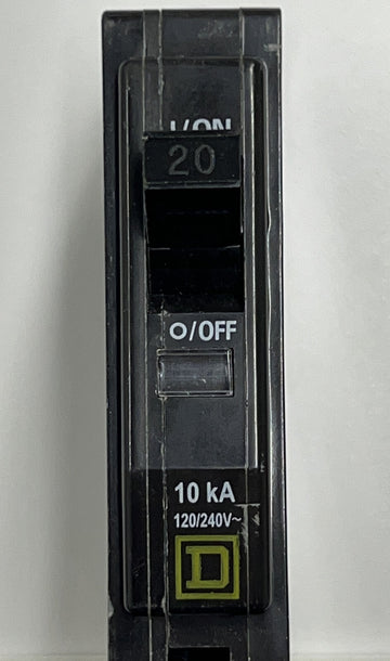 Square D QOBSWS Circuit Breaker 20A 1-Pole  SR-241 120/240 VAC - 0