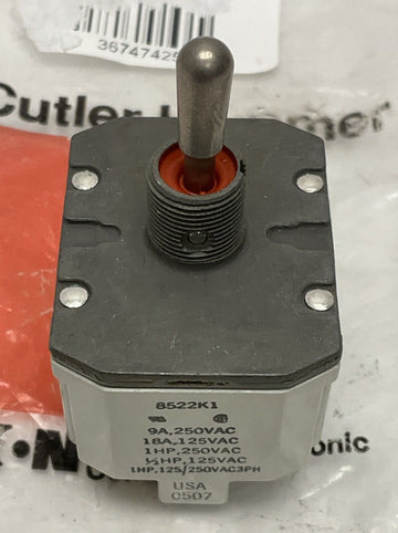 Eaton Cutler Hammer 8522K1 18A 125VAC 4P Toggle Switch - 0