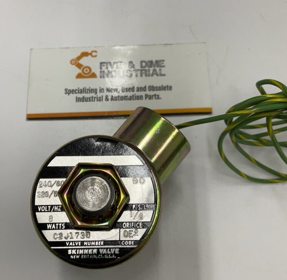 Honeywell Skinner C2J1730 3-Way Solenoid Valve 1/8" 240VDC 90 PSI