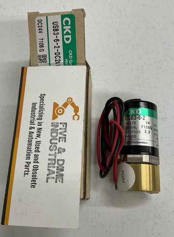 CKD USB3-6-2-DC24V 24 Vdc Solenoid Valve