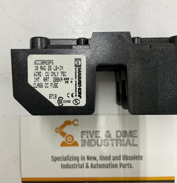 Marathon Electric 6CC30A2SPQ 2-Pole Type CC Fuse Holder