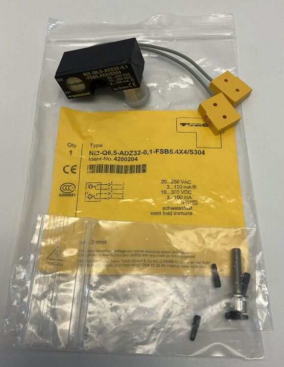 Turck Ni2-Q6.5-ADZ32-0.1-FSB5.4x4/S304 Sensor 4200204
