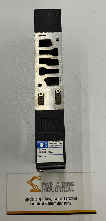 Mac Valves 92B-000-BJA Manifold Block