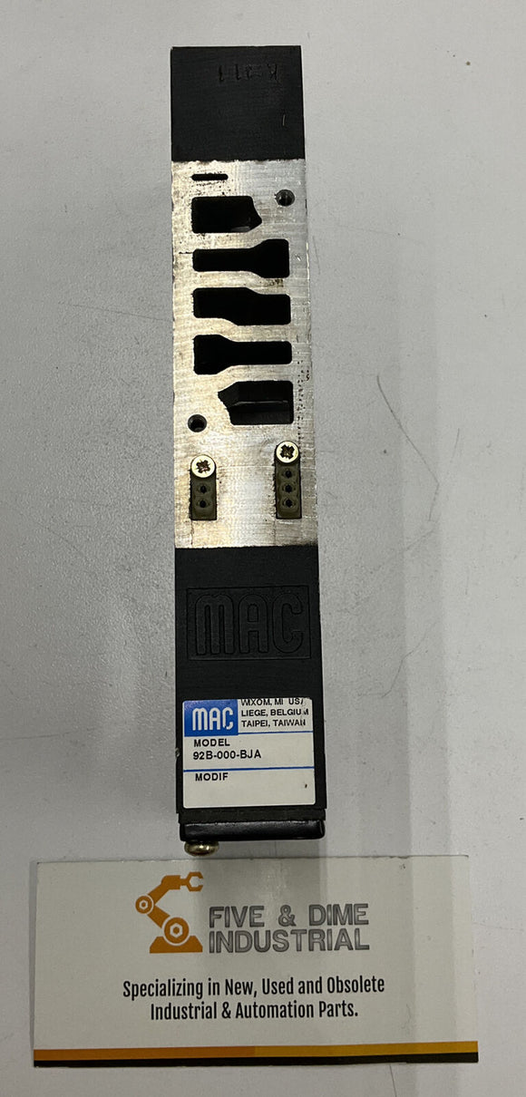 Mac Valves 92B-000-BJA Manifold Block
