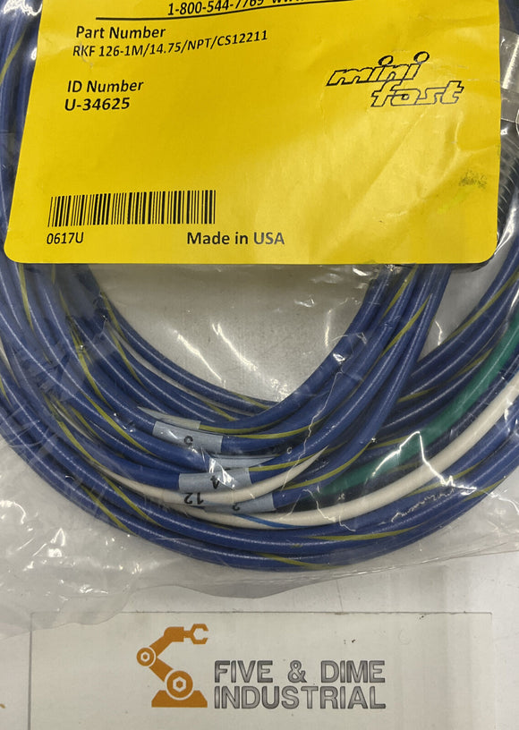 Turck RKF 126-1M 19.75 Npt C512211 Mini-Fast Receptacle U-34625