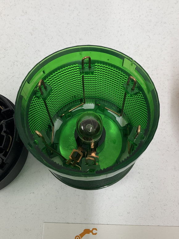 Siemens 8WD4 408-0AA Safety Stack Light Base w/ Red & Green Lenses