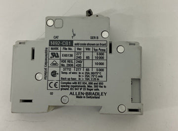 Allen Bradley 1492-CB1-G100 Din Mount 10A Circuit Breaker - 0