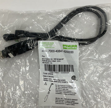 Murr Elektronik Y-Distributor M12 male / M8 female 90° Cable 0.3 Meter - 0