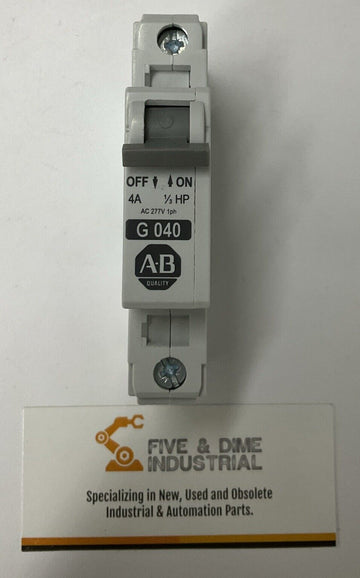 Allen Bradley 1492-CB1-G040 4 Amp Din Mount Circuit Breaker