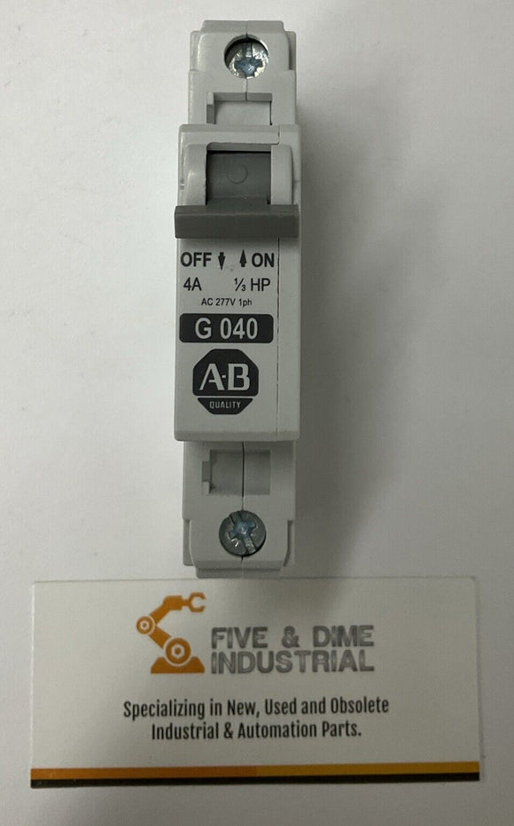 Allen Bradley 1492-CB1-G040 4 Amp Din Mount Circuit Breaker