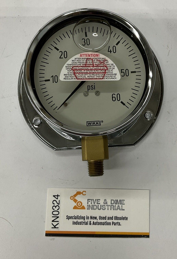 Wika 213.40 4" Pressure Gauge 4226324 1/4" 60PSI NPT LM