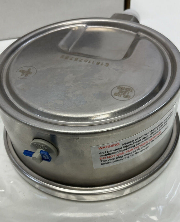 Stellar STE500-2 4" Ammonia Gauge -30inHg-300 PSI 316 SS Tube & Socket, 1/4" NPT