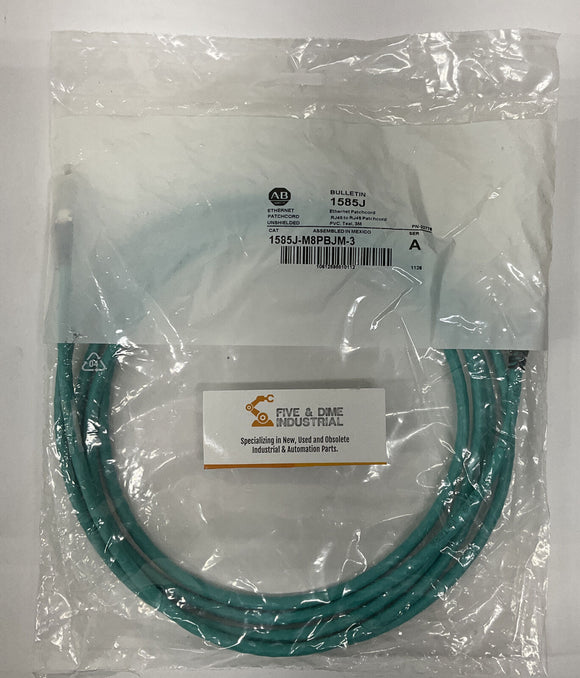 Allen Bradley 1585J-M8PBJM-3 Ser A. Ethernet Cable 3 Meters