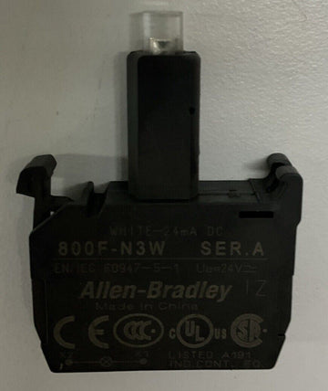 Allen Bradley 800F Ser. A White Led Module 24 Vdc