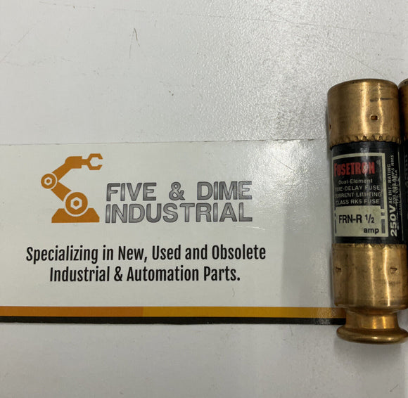 Bussmann Fusetron FRN-R-1/2 Fuses 1/2A Lot of (2)