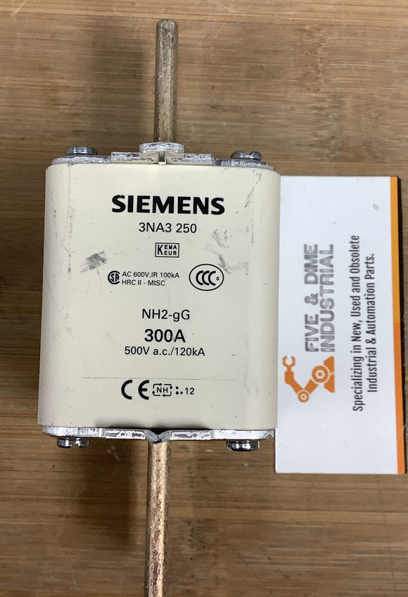 Siemens 3NA3 250 LV HRC fuse 300 Amp NH2-gG