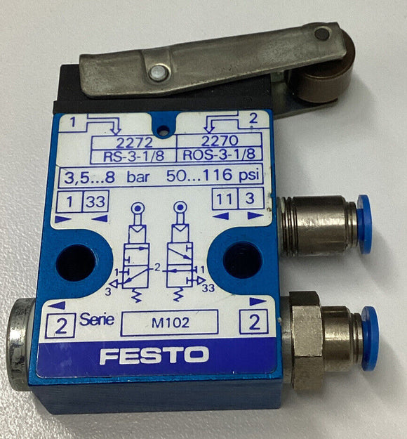 Festo RS-3-1-1/8 2272 Roller Lever Valve