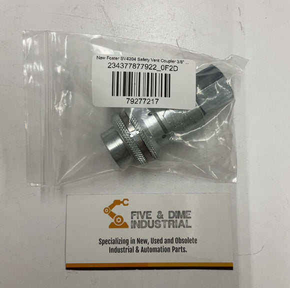 Foster SV4204 Safety Vent Coupler 3/8" X 3/8" FNPT