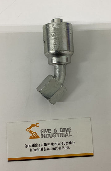Parker 13743-8  1/2" Hose x 1/2 JIC  45 Degree Crimp Fitting