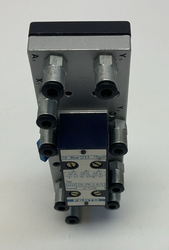 Festo 4232 0S-PK-3-6/3 Valve with Base 152882 D.S-PPV-0S-6/3