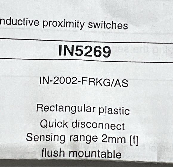 IFM Efector IN-2002-FRKG/AS-610-TRF Efector100 IN5269 Proximity Sensor