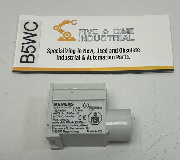 Siemens 5ST3770-1HG Center Infeed Terminal 115-Amp, 600V