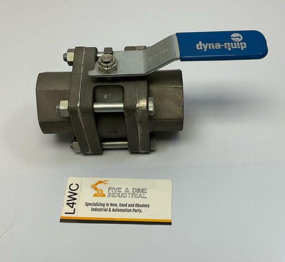 Dyna-Quip  V6S-1  3-Piece 316 Stainless Bolted In-Line Ball Valve 1'' Female Npt