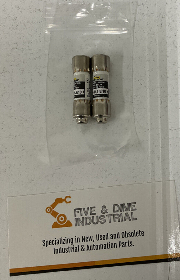 Bussmann Limitron  Lot of (2)  FNQ-R-1-8/10 Class CC Fuses  1-8/10 Amp