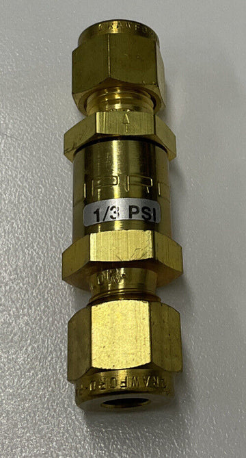 Swagelok Nupro B-4C-1/3 Brass Poppet Check Valve - 0