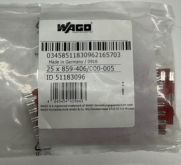 Wago 859-406/000-005 Push-in Type Jumper Bar 6-Pin Lot of 25