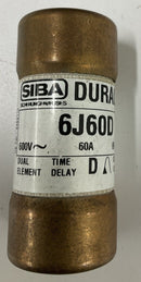 Siba 6J60D Duralim Dual Element Fuse 60A 600 Vac-2