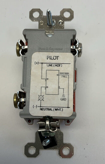 Pass and Seymour PS20AC1-CPL Single Pole Pilot AC Lighted Switch 20A - 0