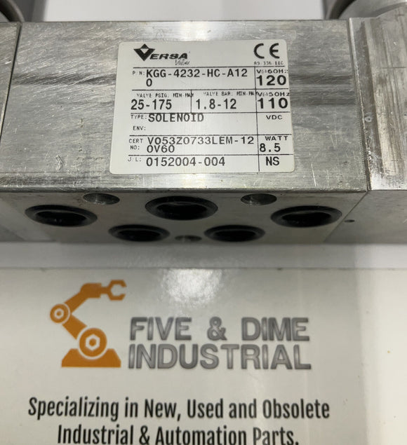Versa Valves KGG-4232-HC-A12 Solenoid Valve 110/120 Vac