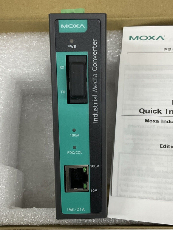 Moxa IMC-21A-M-SC Industrial 10/100BaseT(X) to 100BaseFX Converter