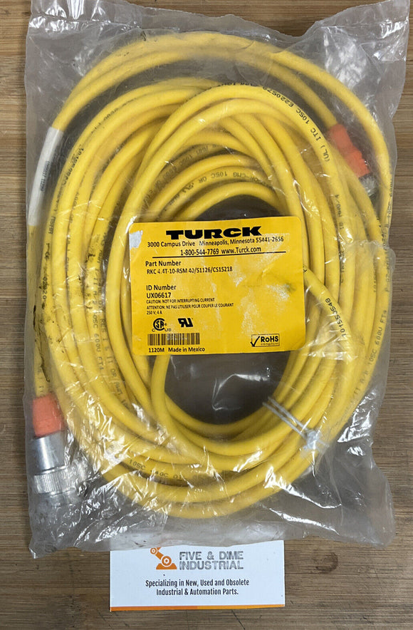 Turck RKC 4.4T-10-RSM 40/S1126/CS15218 Cable 40 UX06617