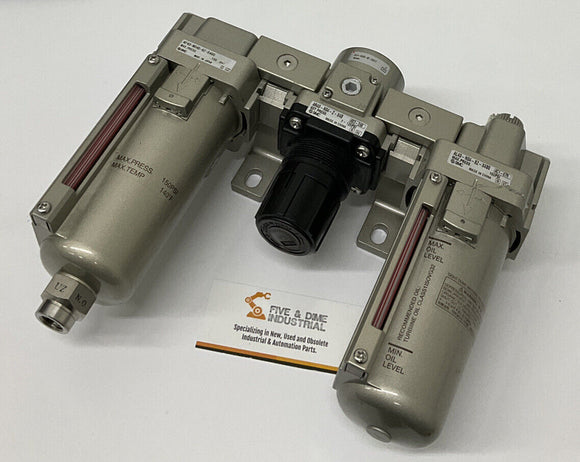 SMC AC41-N04D-8Z-X221 Filter Regulator and Lubricator Module